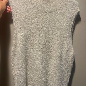 Express Soft Gray Sleeveless Sweater